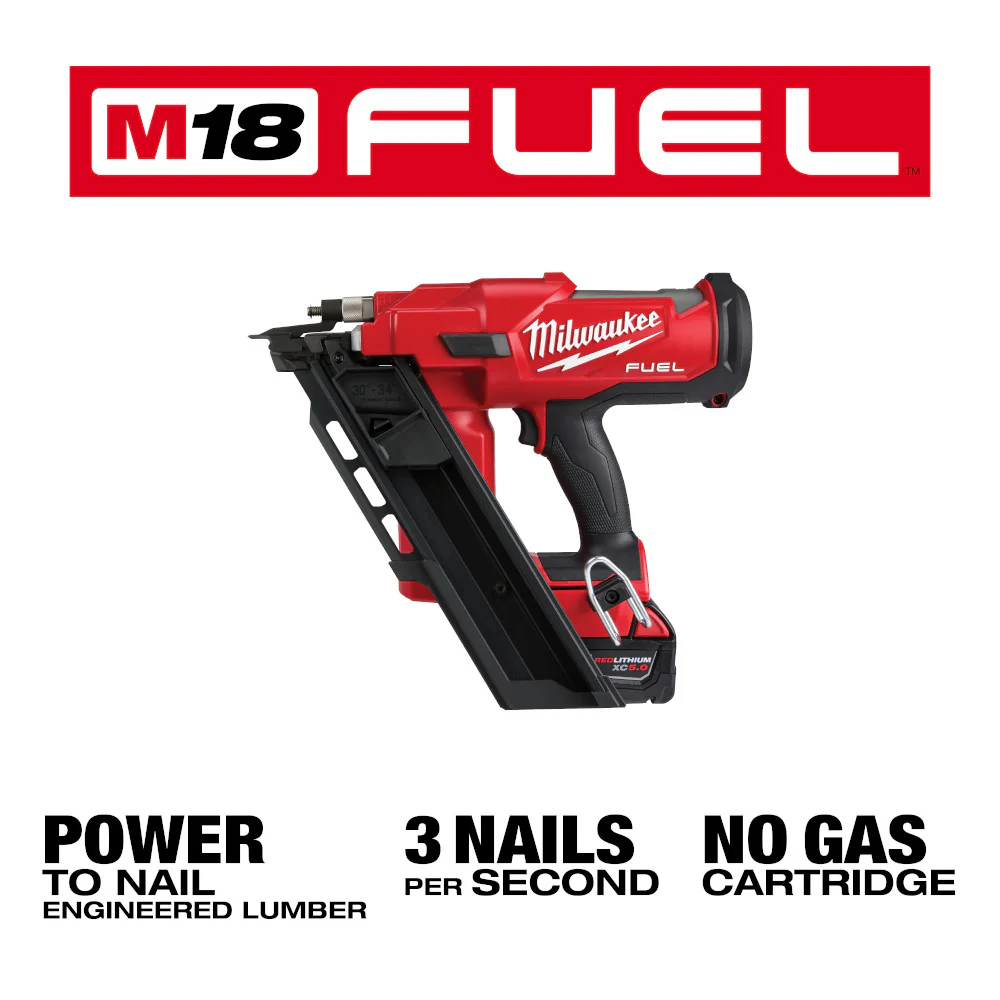 Milwaukee M18 FUEL Cordless 30 Degree Framing Nailer Kit - Image 4