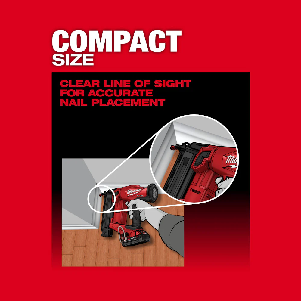 Milwaukee M18 FUEL Cordless 18 Gauge Brad Nailer Kit - Image 6