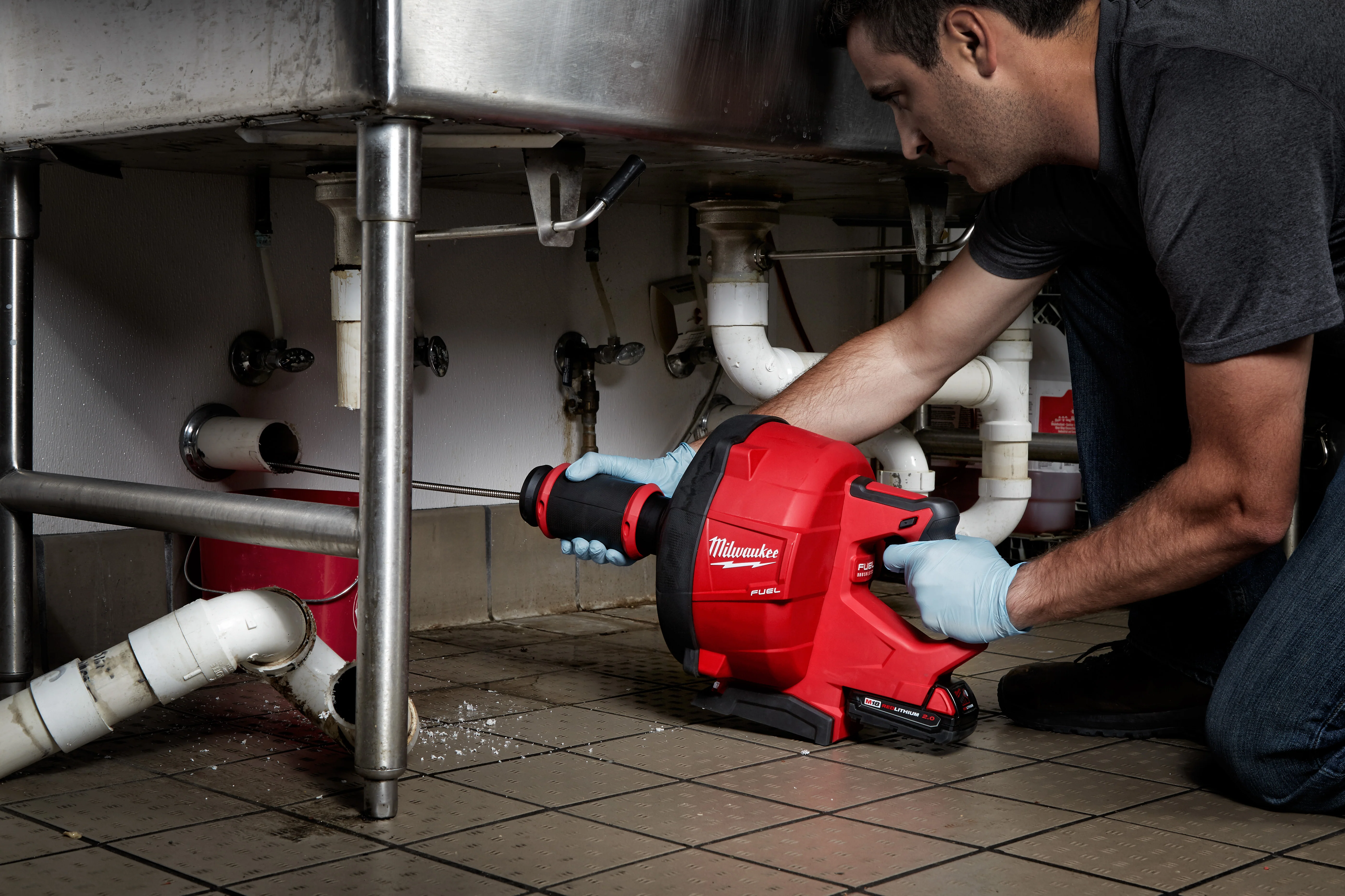 Milwaukee M18 FUEL Cordless Drain Snake with Cable-Drive Kit-A - Image 11