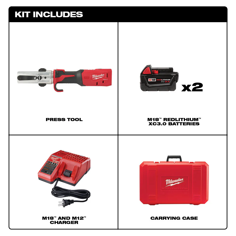 Milwaukee M18 FORCE LOGIC Long Throw Press Tool Kit - Image 2