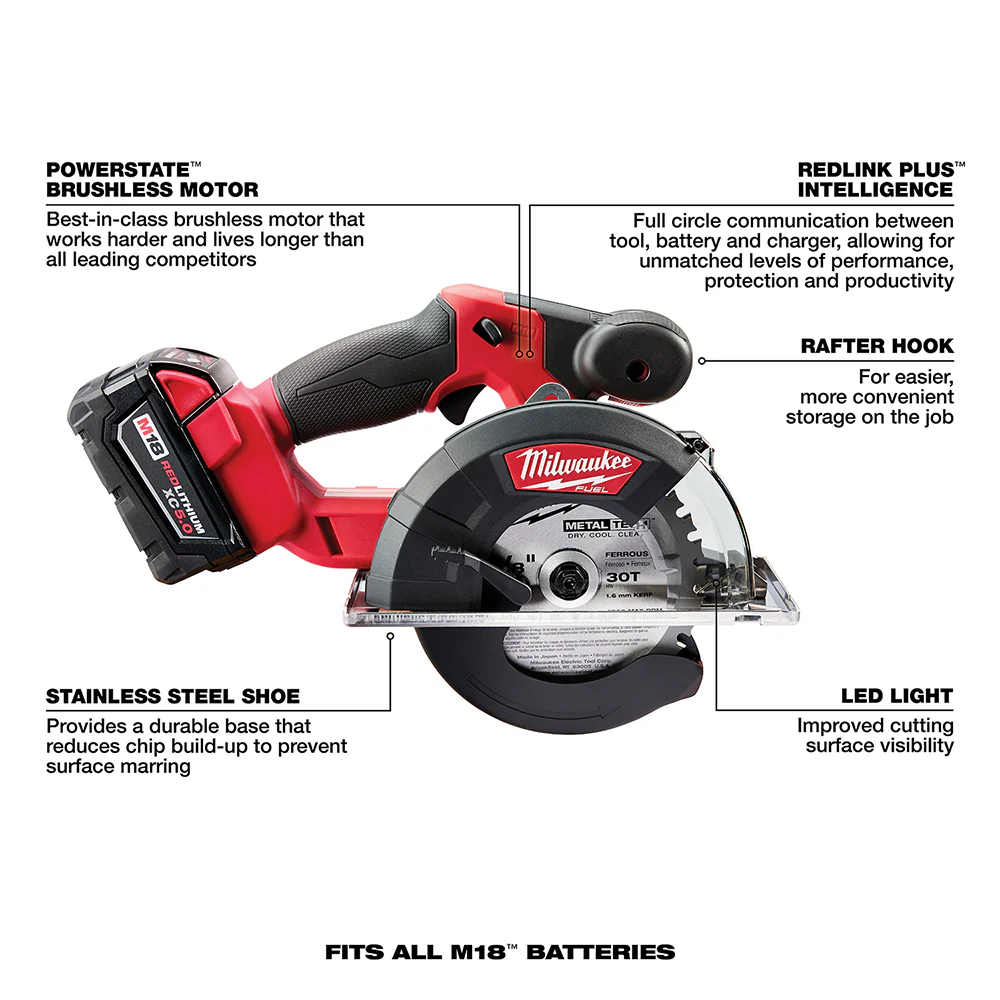 Milwaukee M18 FUEL™ 5-3/8" Metal Circular Saw - Image 7