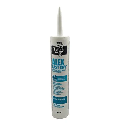 DAP Alex Fast Dry Acrylic Latex Caulk Plus Silicone 300mL - White