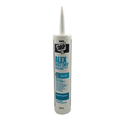 DAP Alex Fast Dry Acrylic Latex Caulk Plus Silicone 300mL - White - Image 2