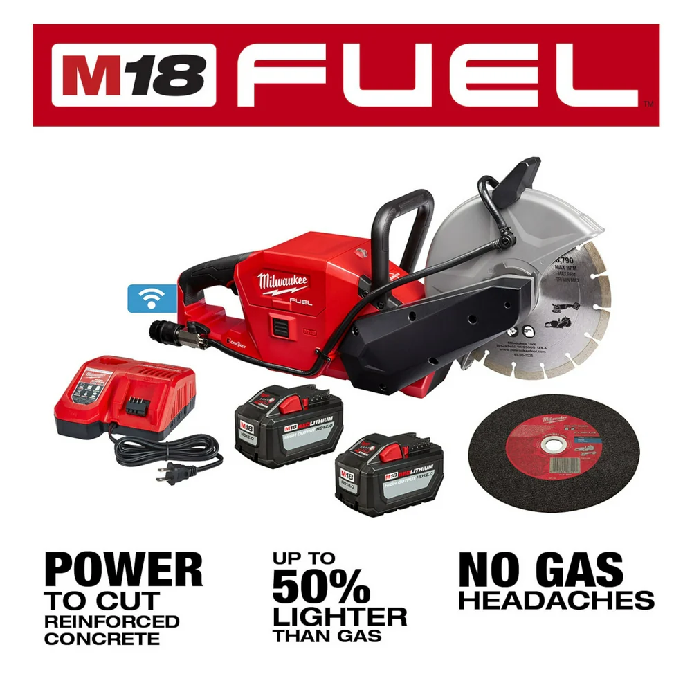 Milwaukee M18 FUEL Cordless 9" Cut-Off Saw with ONE-KEY Kit - Image 3