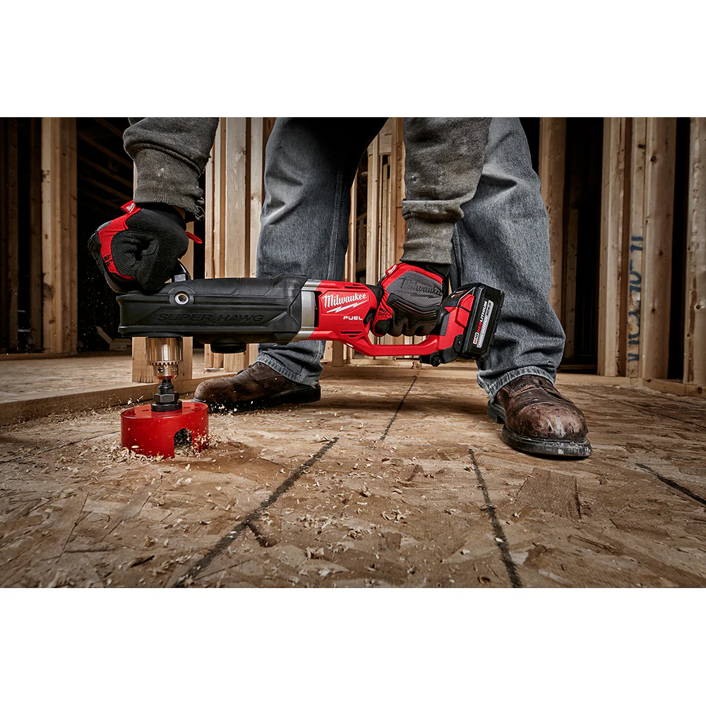 Milwaukee M18 FUEL Cordless Super Hawg 1/2" Right Angle Drill Kit - Image 5