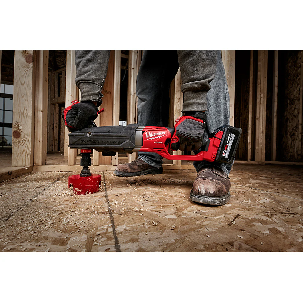 Milwaukee M18 FUEL Cordless Super Hawg Right Angle Drill with QUIK-LOK Kit - Image 10