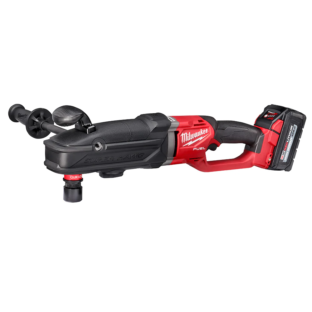Milwaukee M18 FUEL Cordless Super Hawg Right Angle Drill with QUIK-LOK Kit - Image 2