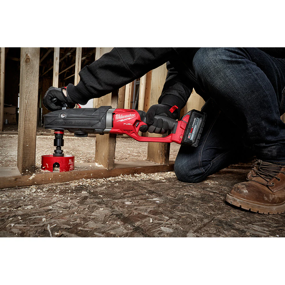 Milwaukee M18 FUEL Cordless Super Hawg Right Angle Drill with QUIK-LOK Kit - Image 9