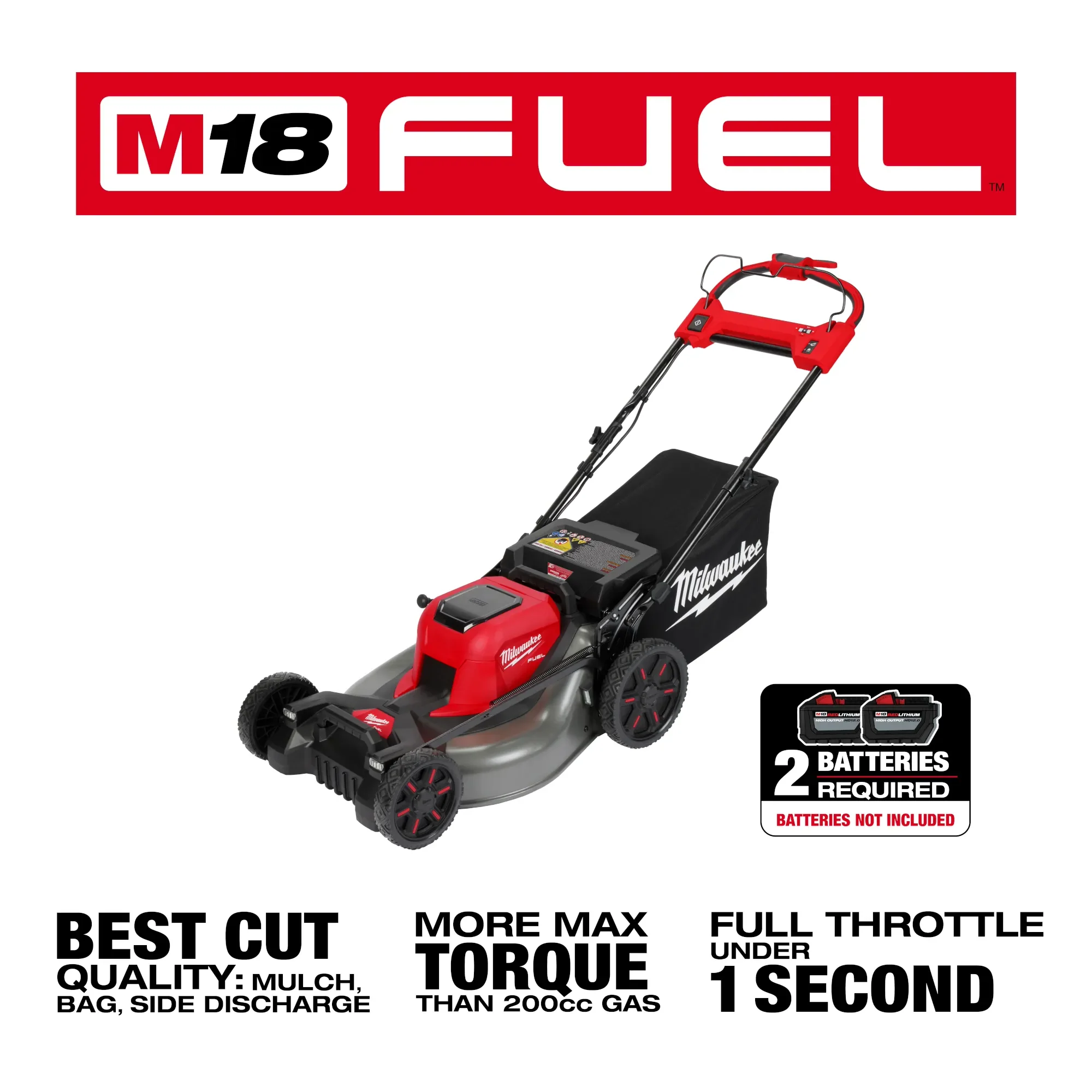 Milwaukee M18 FUEL 21" Self-Propelled Dual Battery Mower - Image 2