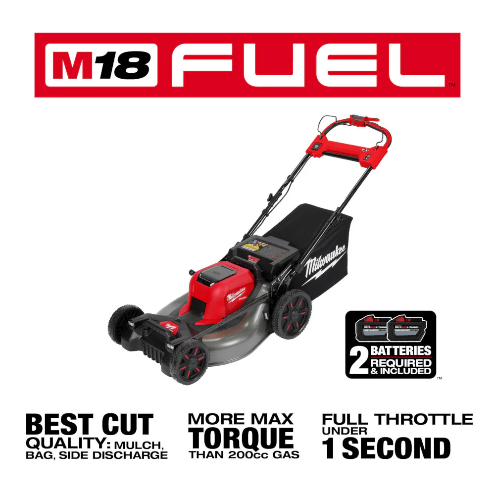 Milwaukee M18 FUEL Cordless 21" Self-Propelled Dual Battery Mower Kit - Image 2