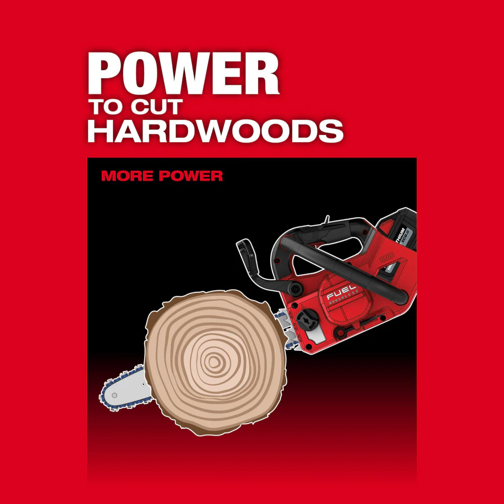 Milwaukee M18 FUEL™ Cordless 12" Top Handle Chainsaw - Tool Only - Image 4