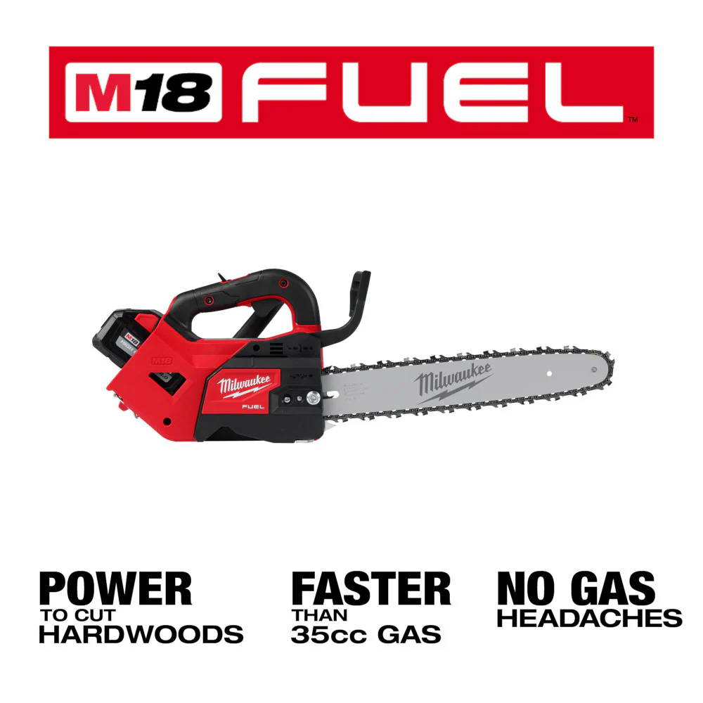 Milwaukee M18 FUEL™ 14" Top Handle Chainsaw 2 Battery Kit - Image 2