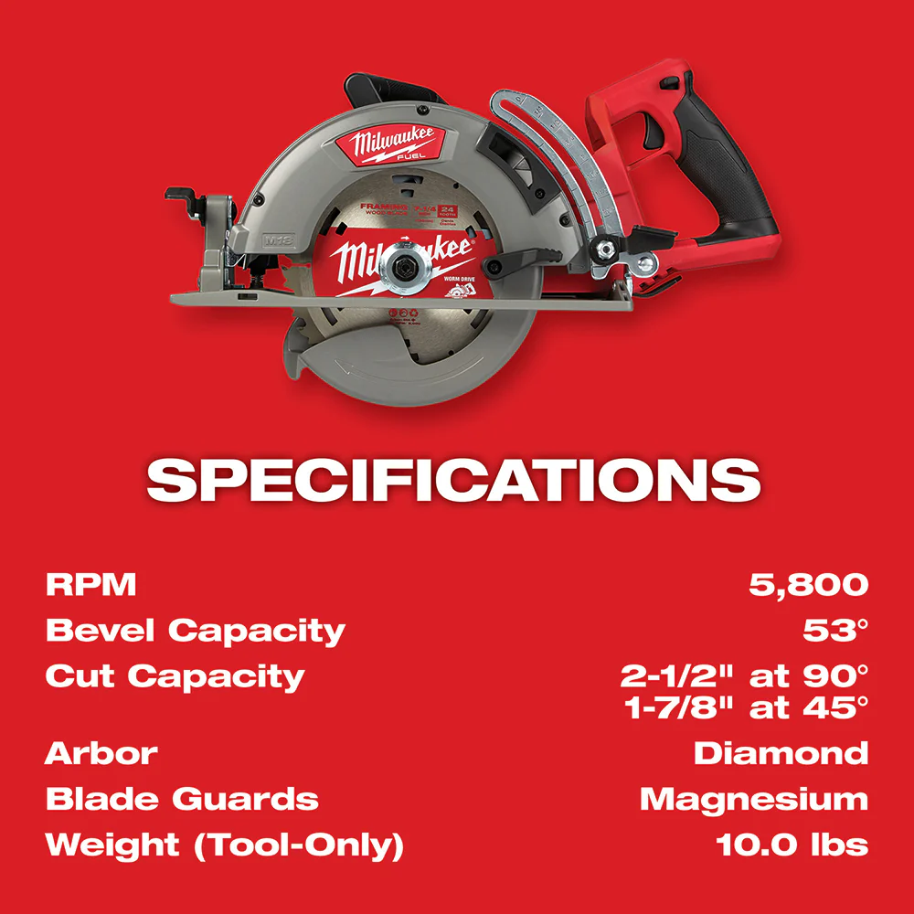 Milwaukee M18 FUEL Cordless Rear Handle 7-1/4" Circular Saw - Tool Only - Image 8