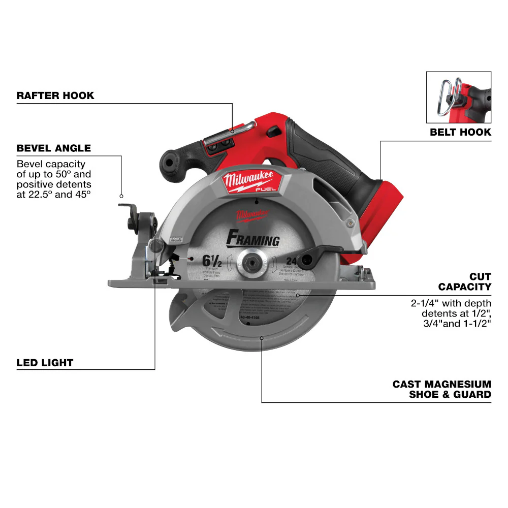 Milwaukee M18 FUEL™ 6-1/2" Circular Saw - Tool Only - Image 3