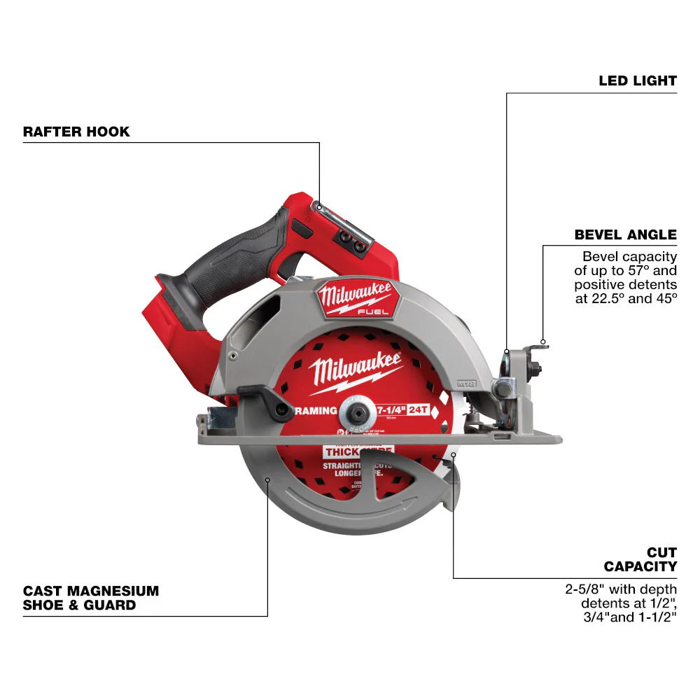 Milwaukee 2834-20 M18 FUEL™ 7-1/4” Circular Saw - Tool Only - Image 4