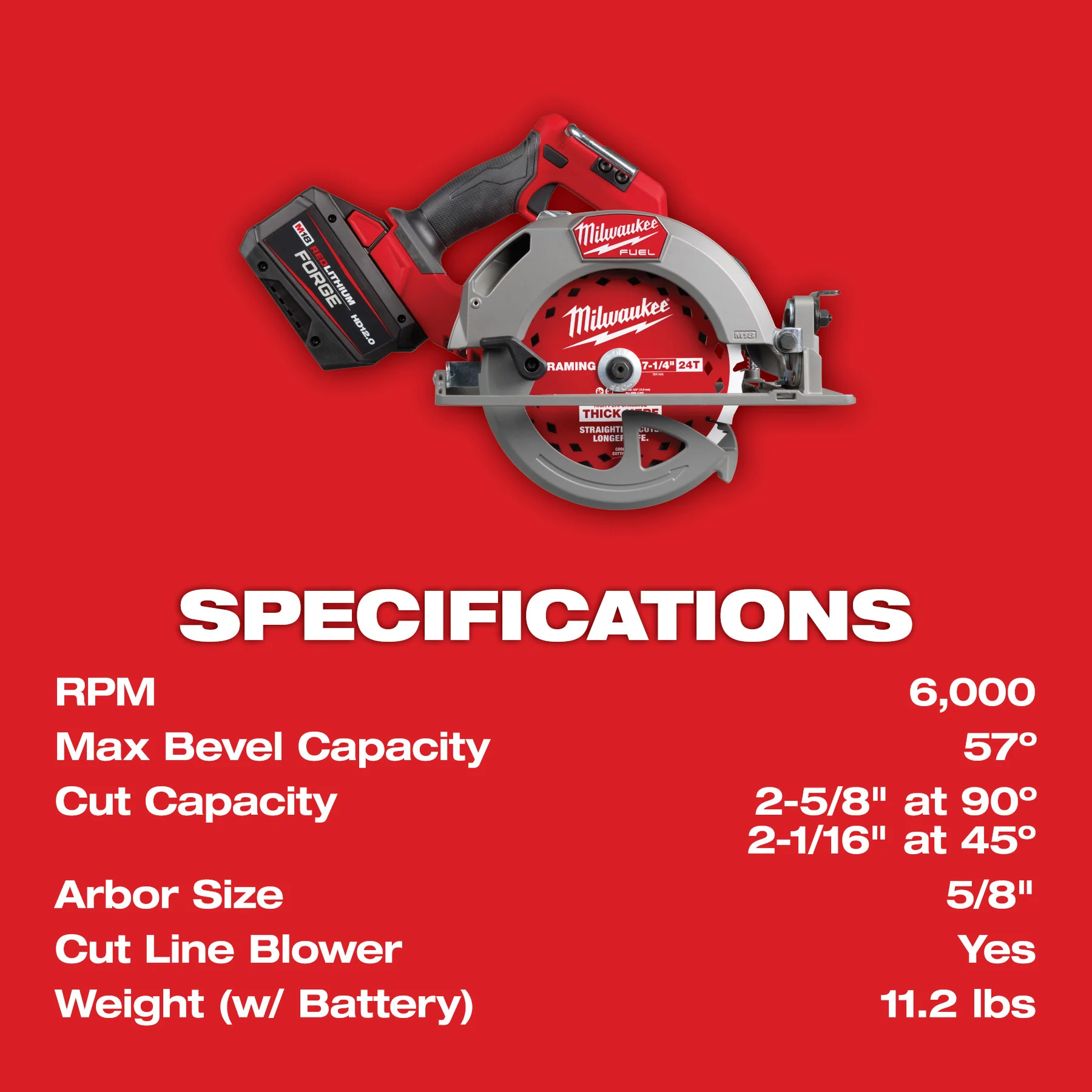 Milwaukee M18 FUEL™ 7-1/4” Circular Saw Kit - Image 6