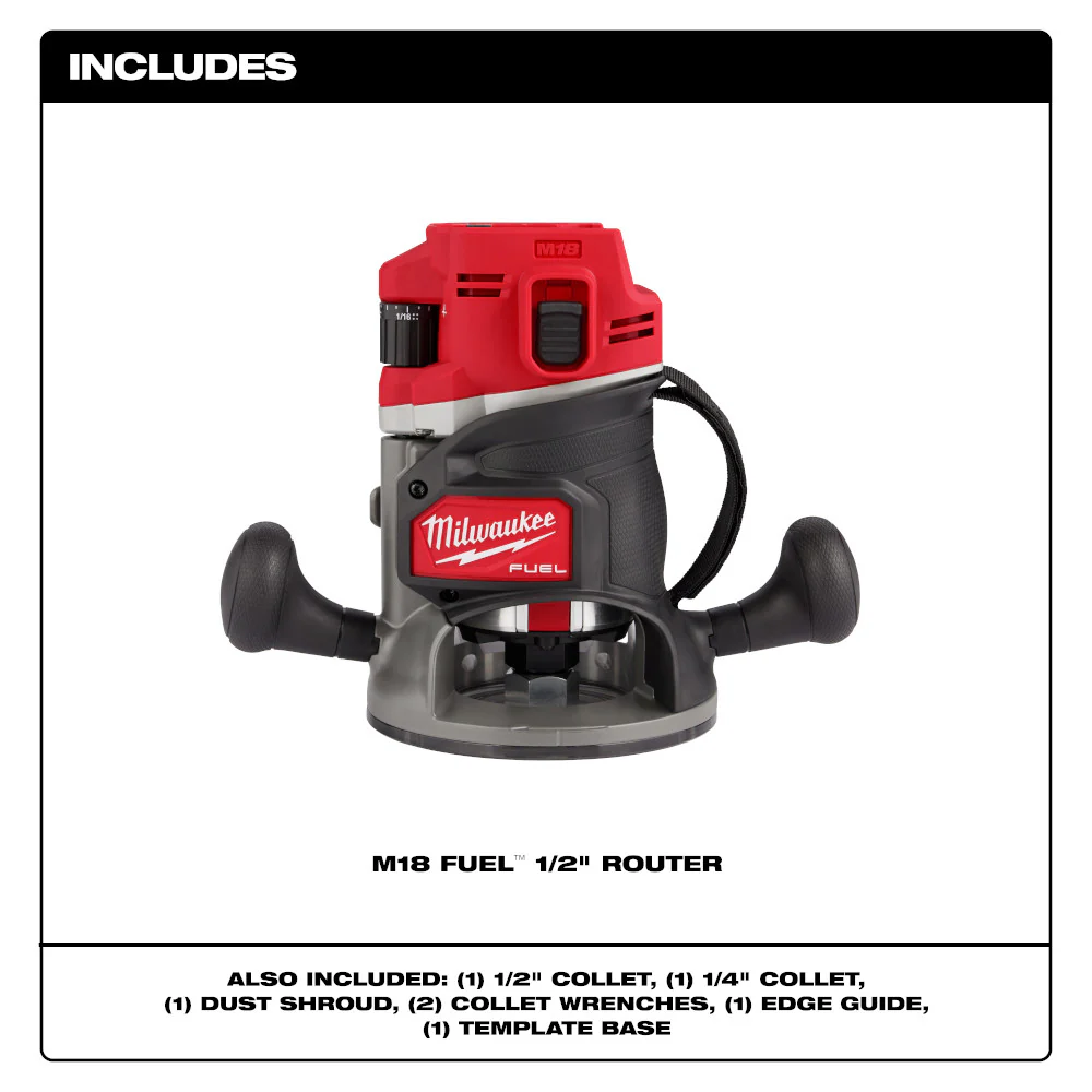 Milwaukee M18 FUEL 1/2" Router - Tool only - Image 2