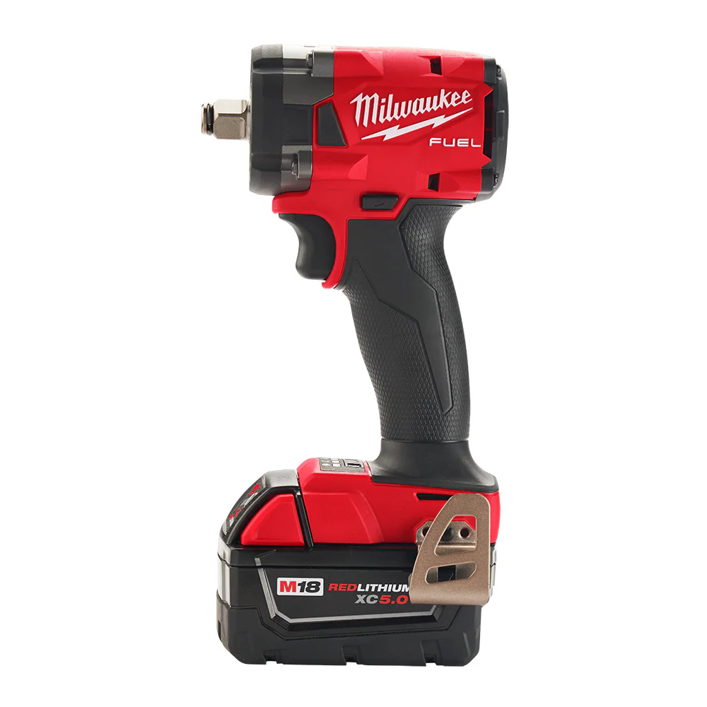 Milwaukee M18 FUEL Cordless 1/2" Compact Impact Wrench Friction Ring Kit with 5.0 AH Resistant Batteries - Image 4