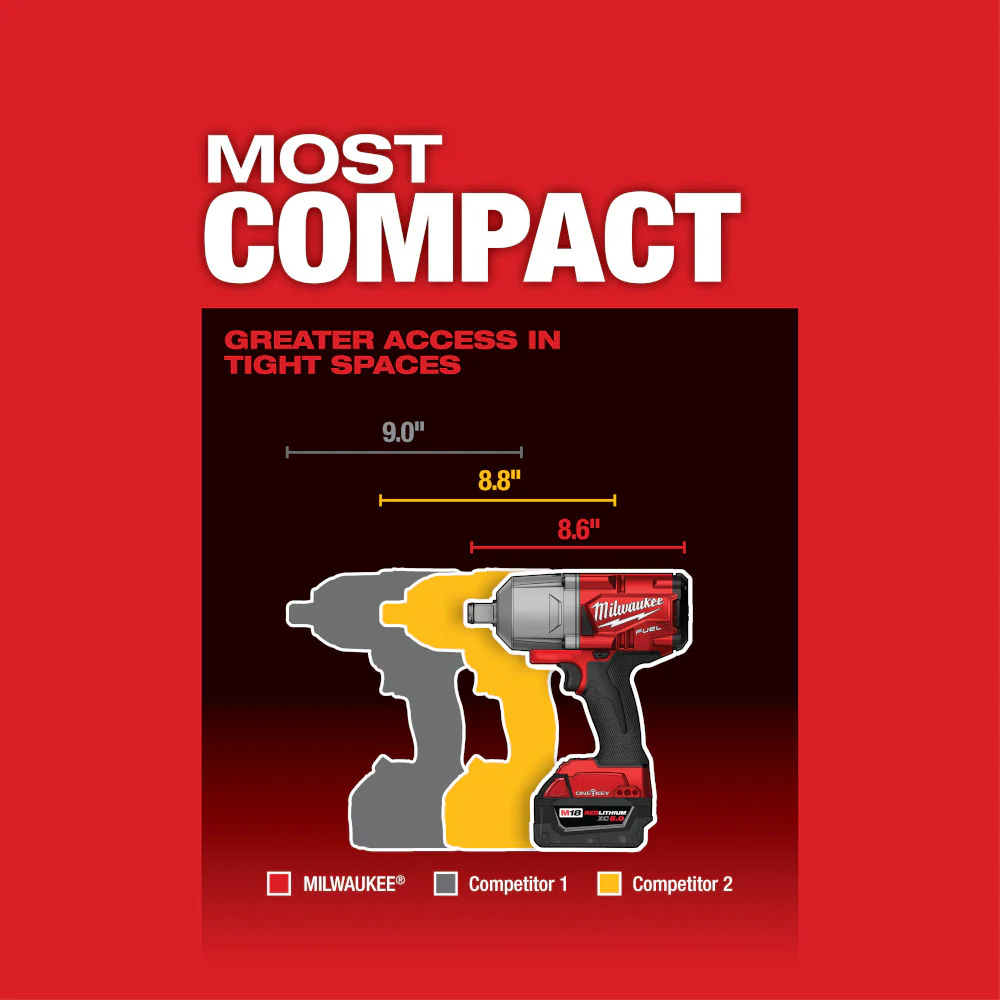 Milwaukee M18 FUEL Cordless w/ ONE-KEY High Torque Impact Wrench 3/4" Friction Ring - Tool Only - Image 5