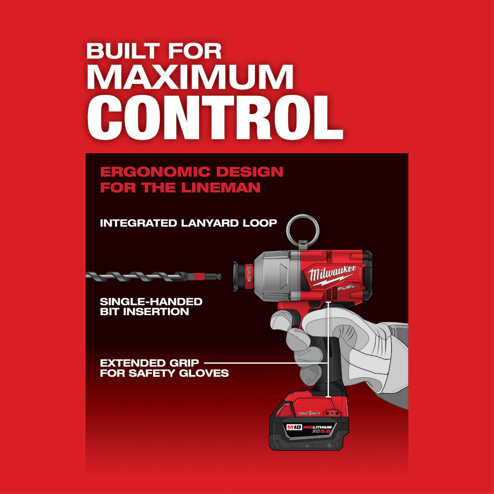 Milwaukee M18 FUEL Cordless 7/16" Hex Utility HTIW w/ ONE-KEY  - Tool Only - Image 5