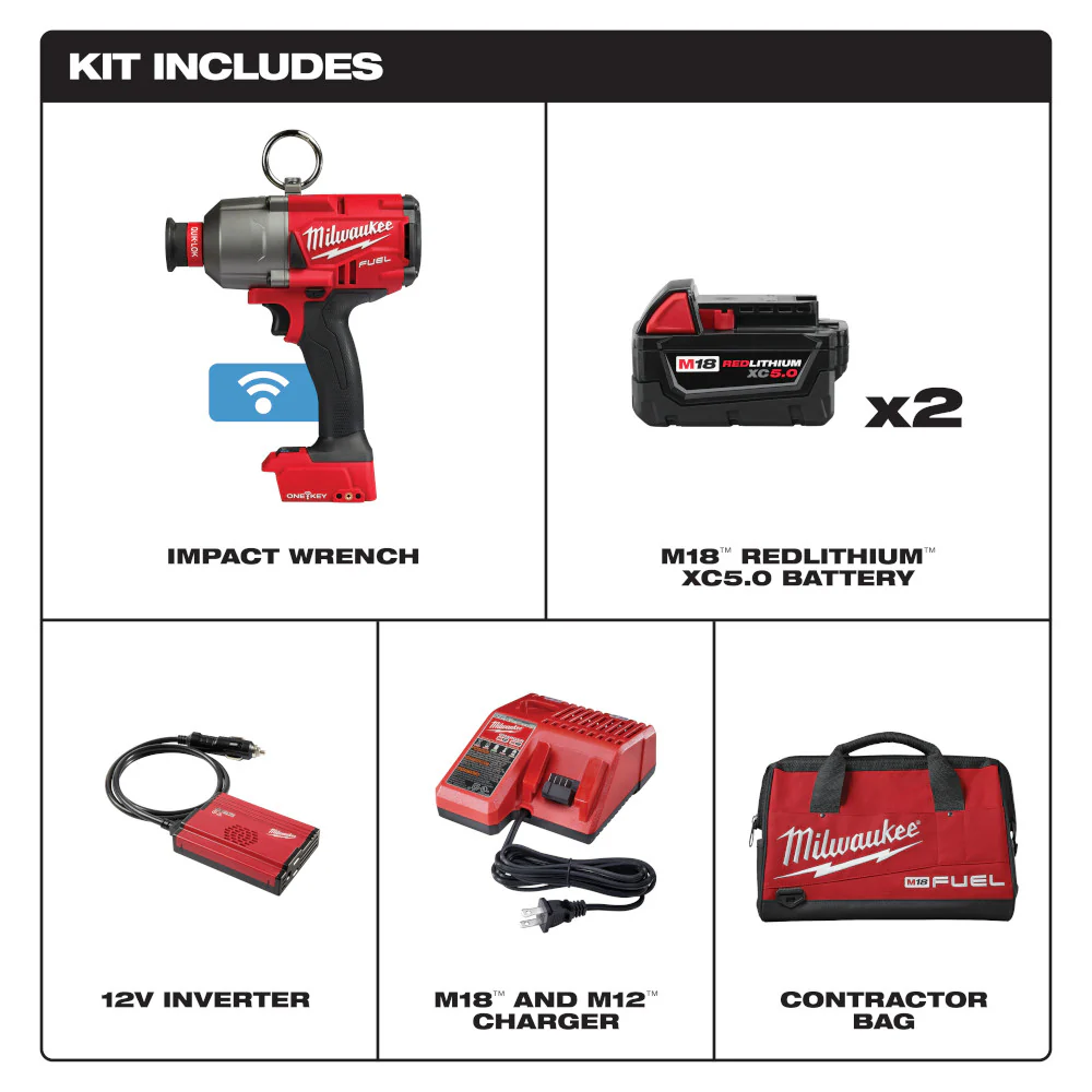 Milwaukee M18 FUEL Cordless 7/16" Hex Utility HTIW with ONE-KEY Kit - Image 2