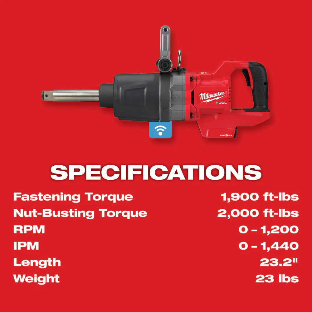 Milwaukee M18 FUEL™ 1" D-Handle Ext Anvil High Torque Impact Wrench w/ ONE-KEY™ - Image 7