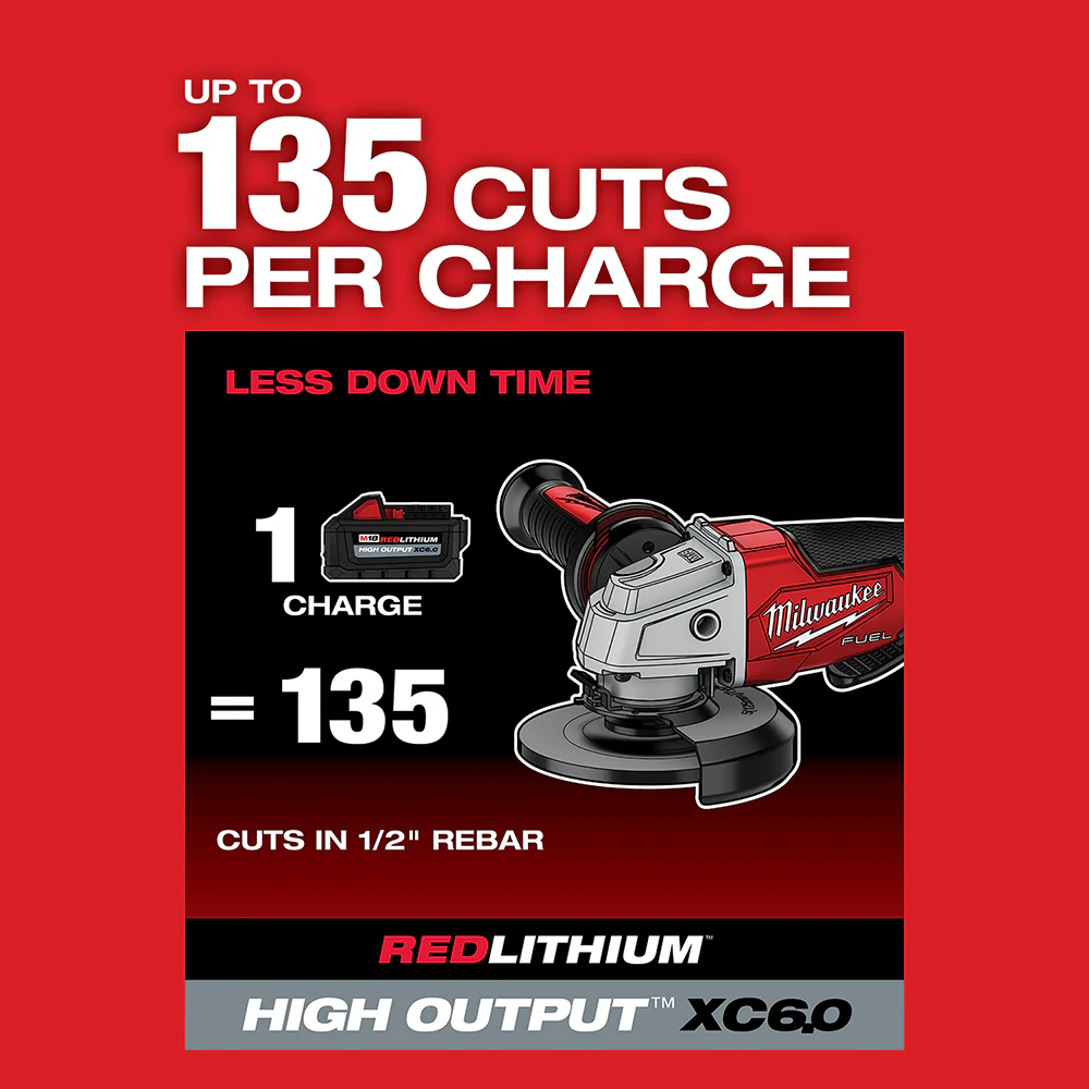 Milwaukee M18 FUEL Cordless 4-1/2" / 5" Grinder Paddle Switch, No-Lock Kit - Image 6