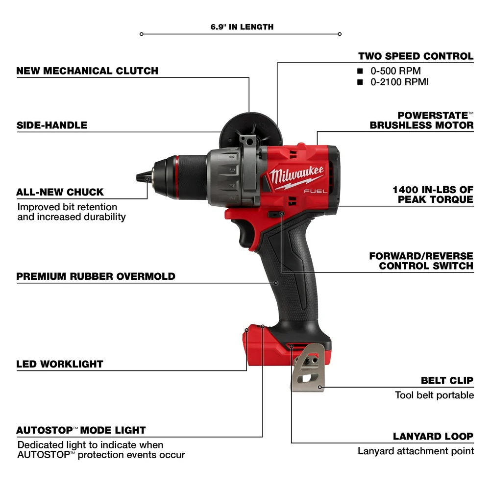 Milwaukee M18 FUEL Cordless 1/2" Hammer Drill/Driver - Tool Only - Image 4