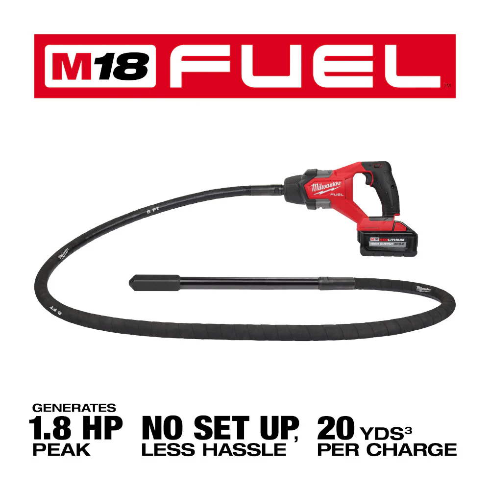 Milwaukee M18 FUEL 8ft Concrete Pencil Vibrator Kit - Image 3