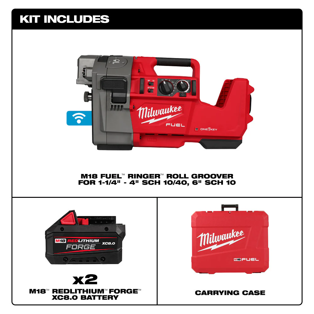 Milwaukee M18 FUEL RINGER™ Roll Groover For 1-1/4" - 4" Sch 10/40, 6" Sch 10 - Image 11