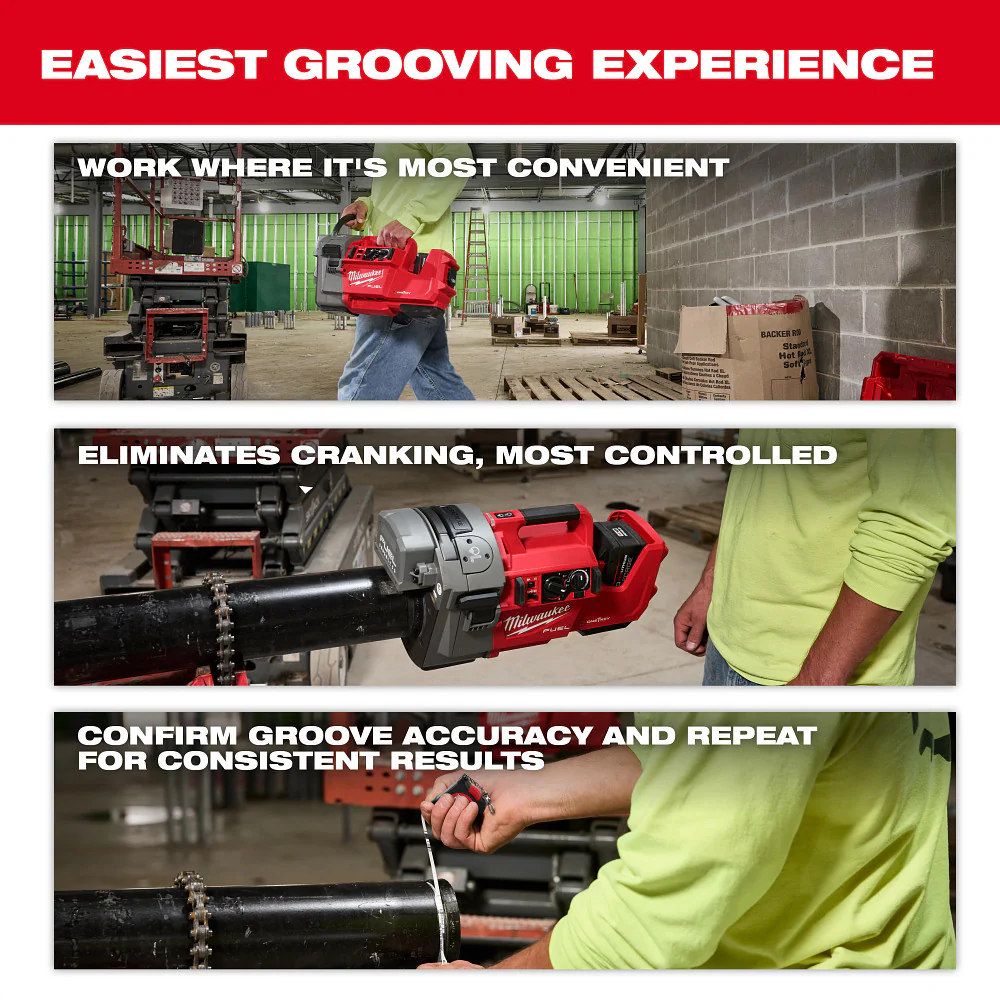 Milwaukee M18 FUEL RINGER™ Roll Groover For 1-1/4" - 4" Sch 10/40, 6" Sch 10 - Image 8