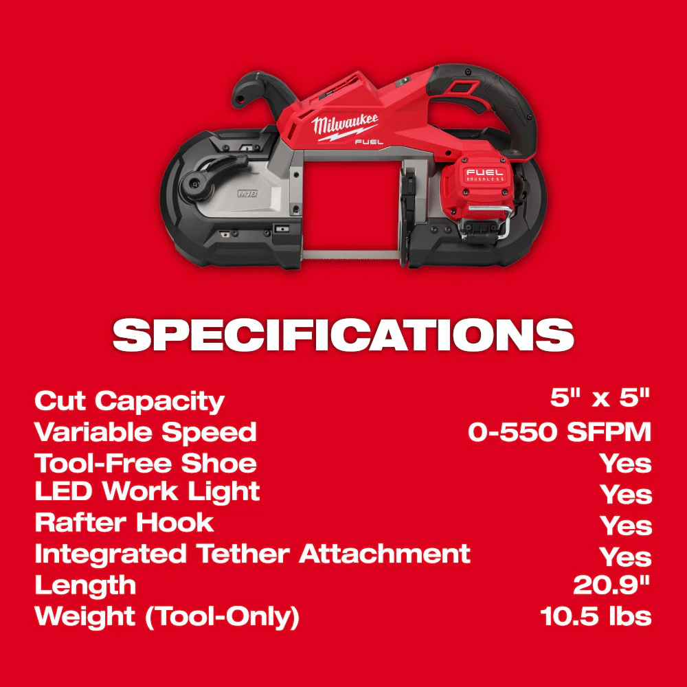 Milwaukee 2929-20 M18 FUEL™ Deep Cut Band Saw - Tool Only - Image 7