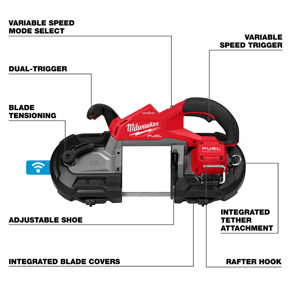 Milwaukee M18 FUEL™ Deep Cut Dual Trigger Band Saw w/ ONE-KEY™ - Image 3