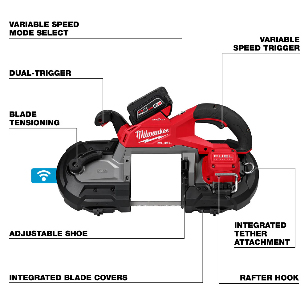 Milwaukee M18 FUEL™ Dual Trigger Deep Cut Band Saw Kit - Image 4