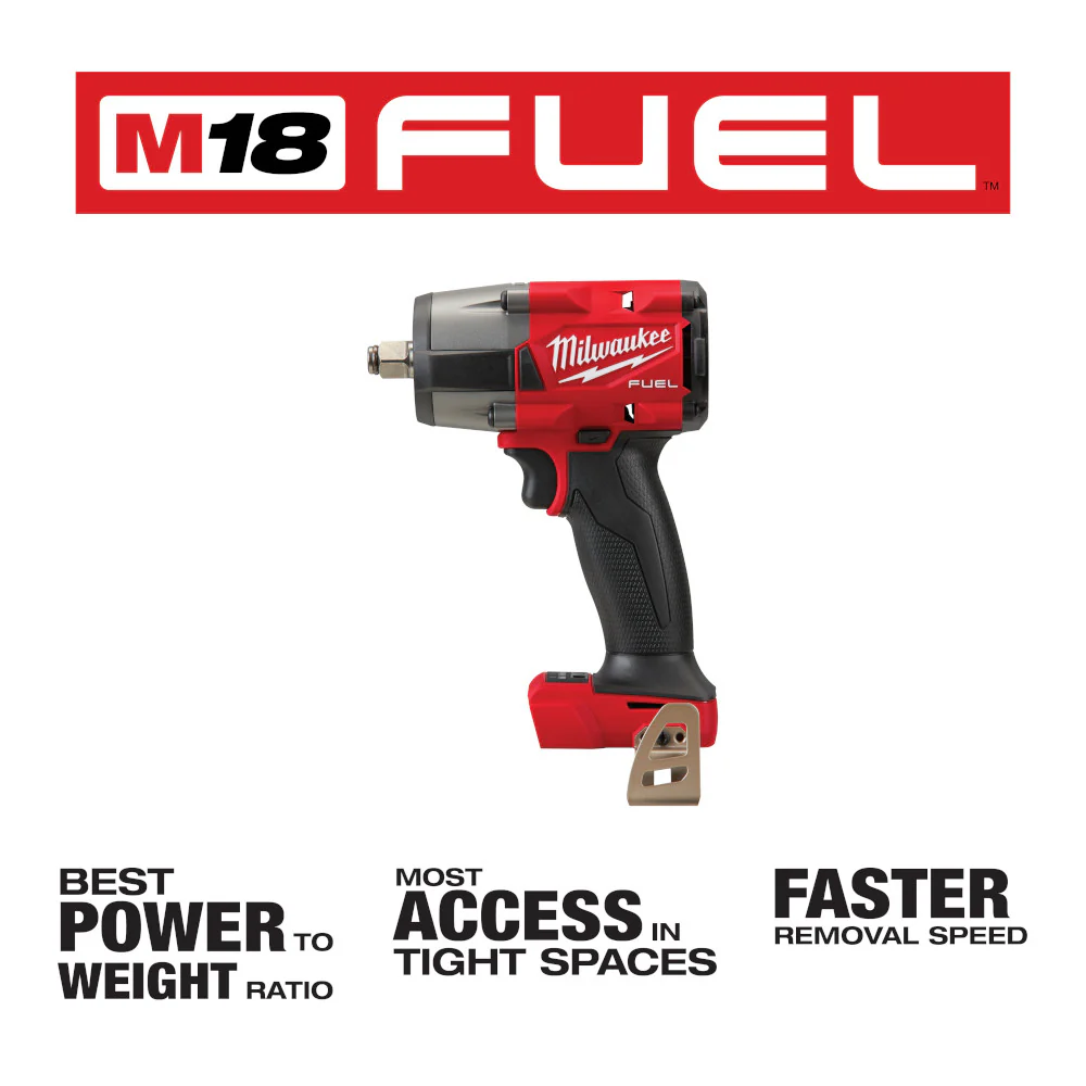 Milwaukee M18 FUEL 1/2" Mid-Torque Impact Wrench w/ Friction Ring - Tool Only - Image 2