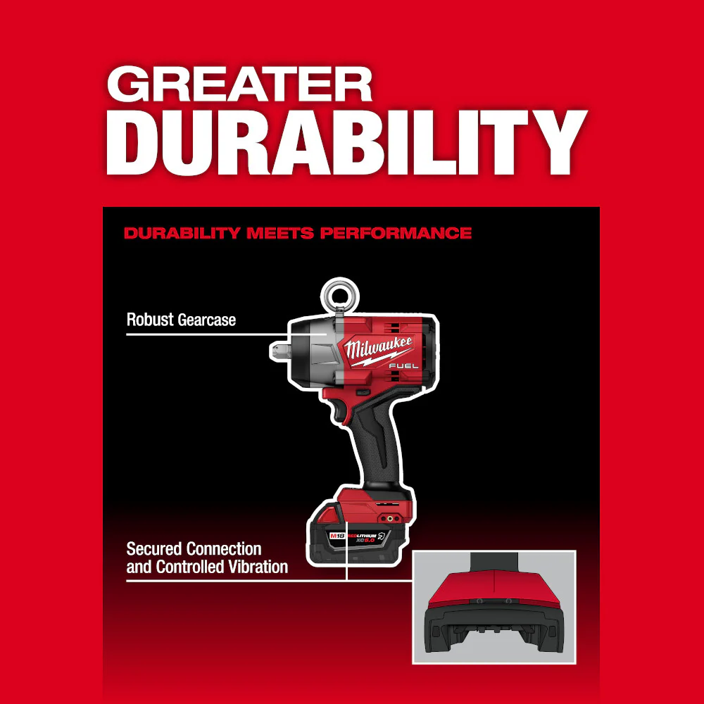 Milwaukee M18 FUEL 1/2" High Torque Impact Wrench w/ Detent Pin Kit - Image 7