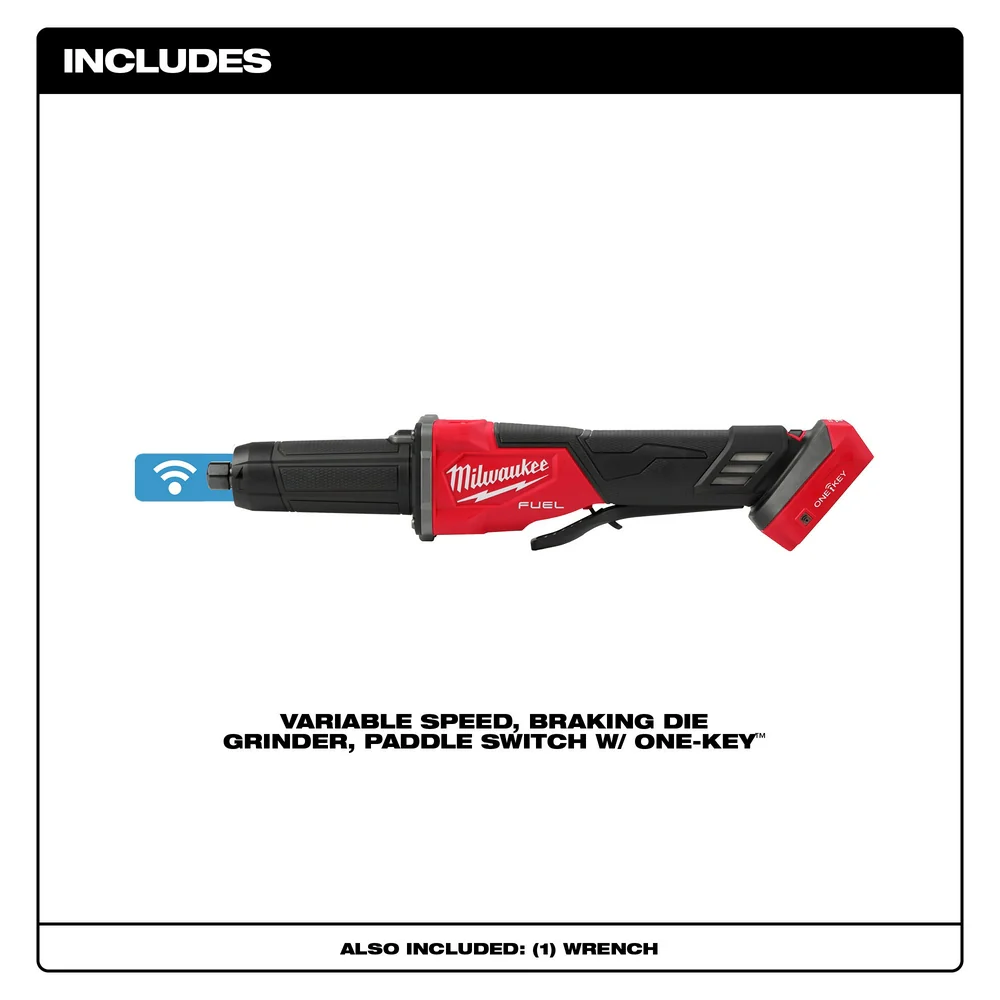 Milwaukee M18 FUEL™ Variable Speed Die Grinder w/ Paddle Switch & ONE-KEY™ - Image 2