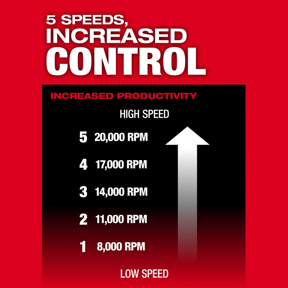 Milwaukee M18 FUEL™ Variable Speed Die Grinder w/ Paddle Switch & ONE-KEY™ - Image 6