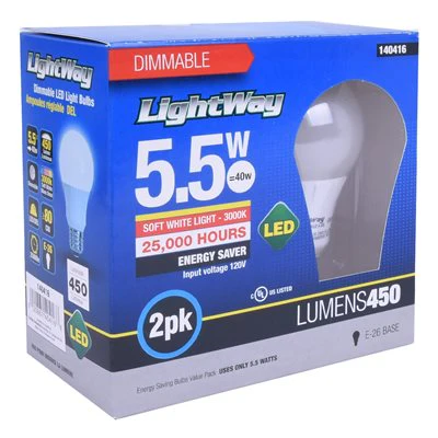 2PK A19 LED Dimmable E26 Bulb Soft White - Image 4