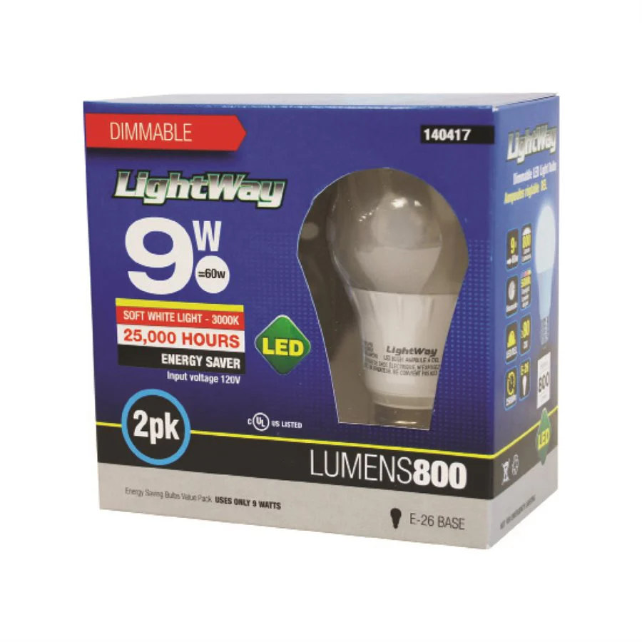 2PK A19 LED Dimmable E26 Bulb Soft White - Image 6