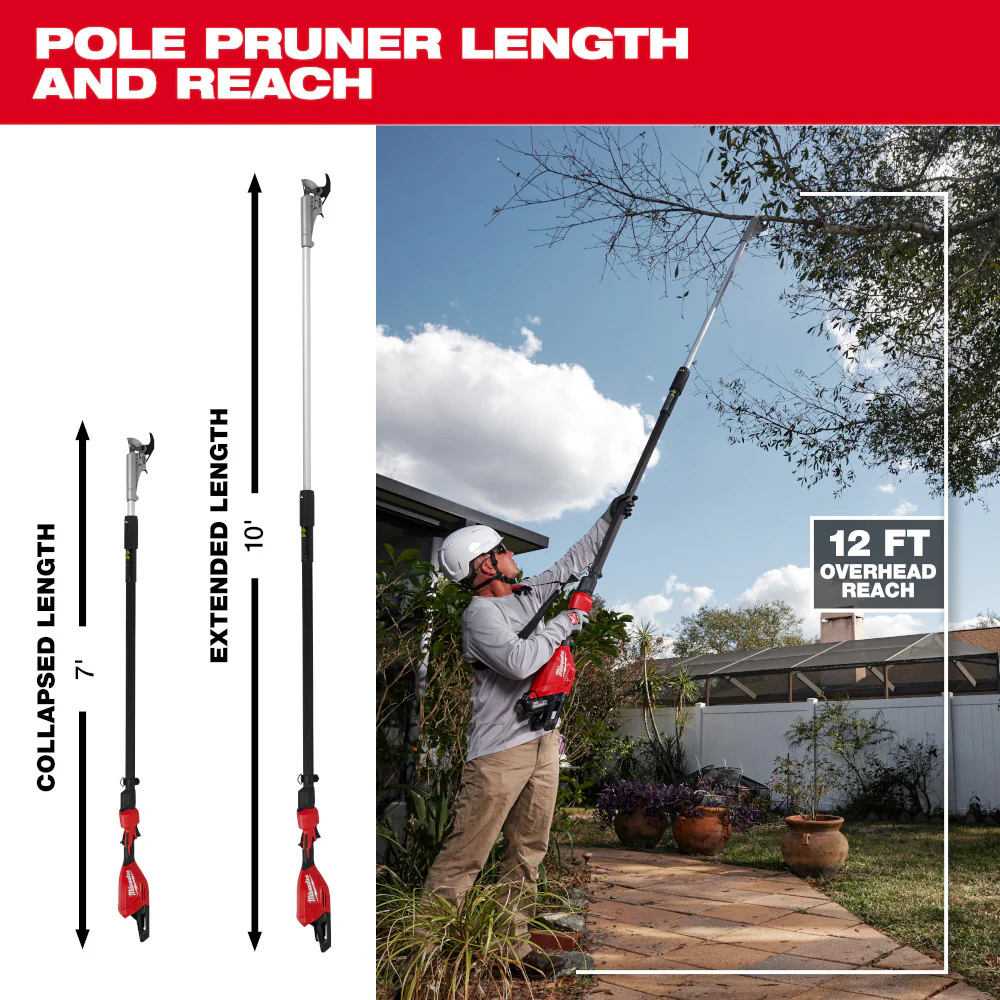 Milwaukee M18 Brushless Telescoping Pole Pruning Shears Kit - Image 6