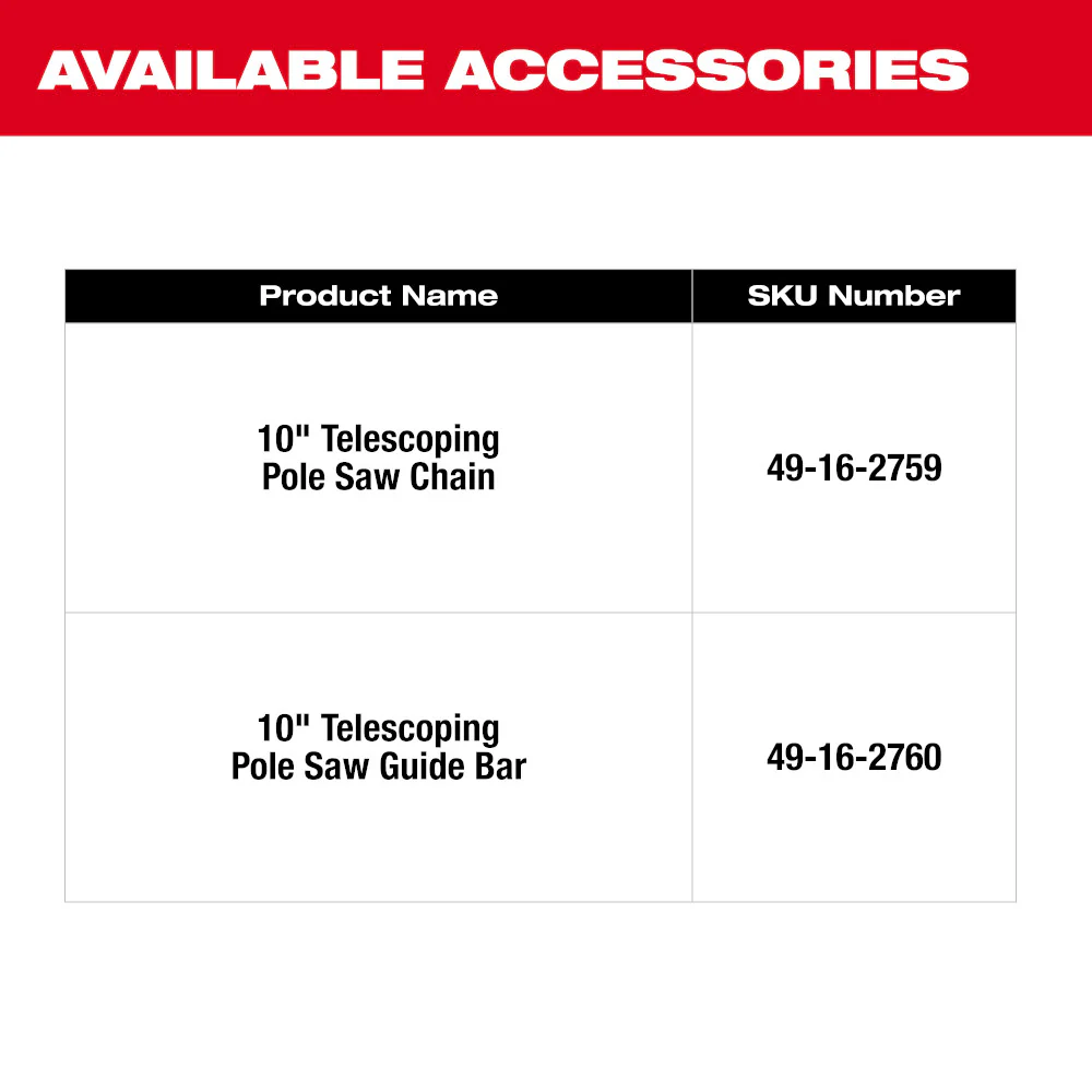 Milwaukee M18 FUEL™ Cordless Telescoping Pole Saw - Tool Only - Image 14