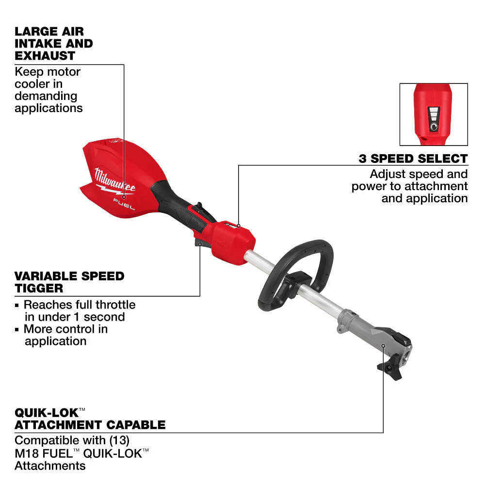 Milwaukee M18 FUEL™ Power Head w/ Gen II QUIK-LOK™ - Tool Only - Image 5