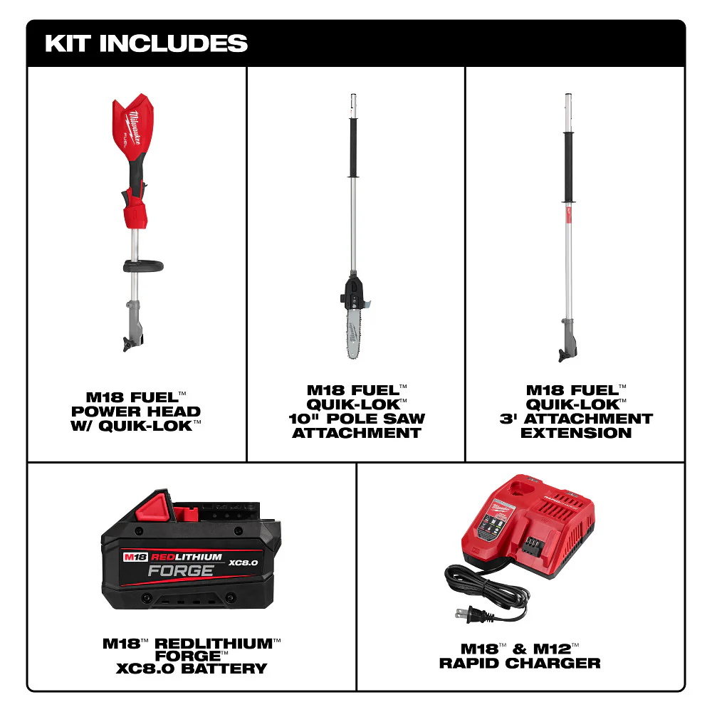 Milwaukee M18 FUEL™ Pole Saw Kit w/ Gen II QUIK-LOK™ - Image 6