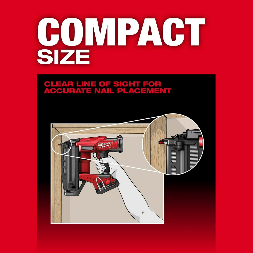 Milwaukee M18 FUEL™ 16 Gauge Straight Finish Nailer - Tool Only - Image 7