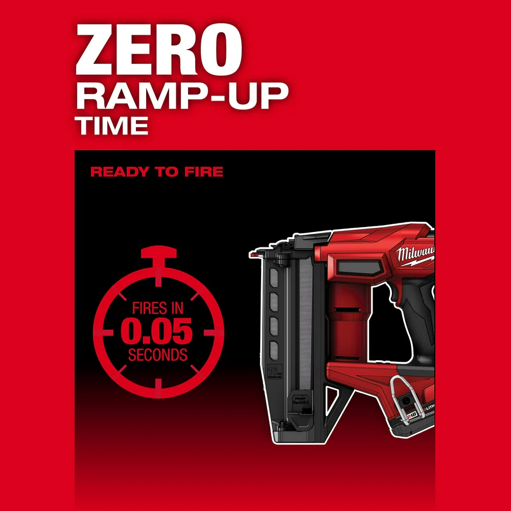 Milwaukee M18 FUEL™ 16 Gauge Straight Finish Nailer - Tool Only - Image 8