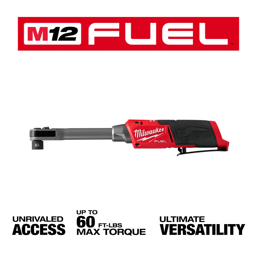 Milwaukee M12 FUEL™ INSIDER™ Extended Reach Box Ratchet - Tool Only - Image 3