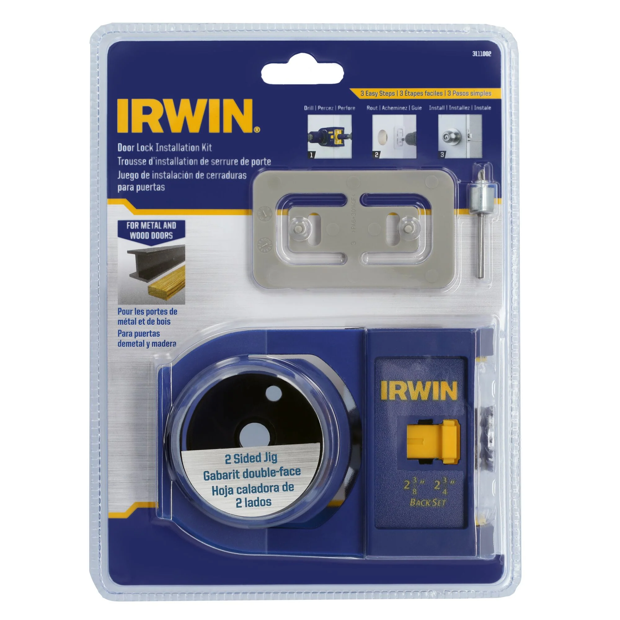 Irwin Metal & Wood Door Lock Installation Kit - Image 3