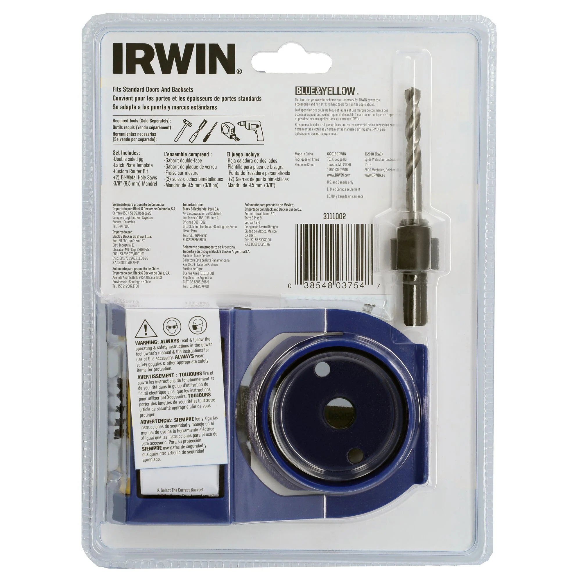 Irwin Metal & Wood Door Lock Installation Kit - Image 4