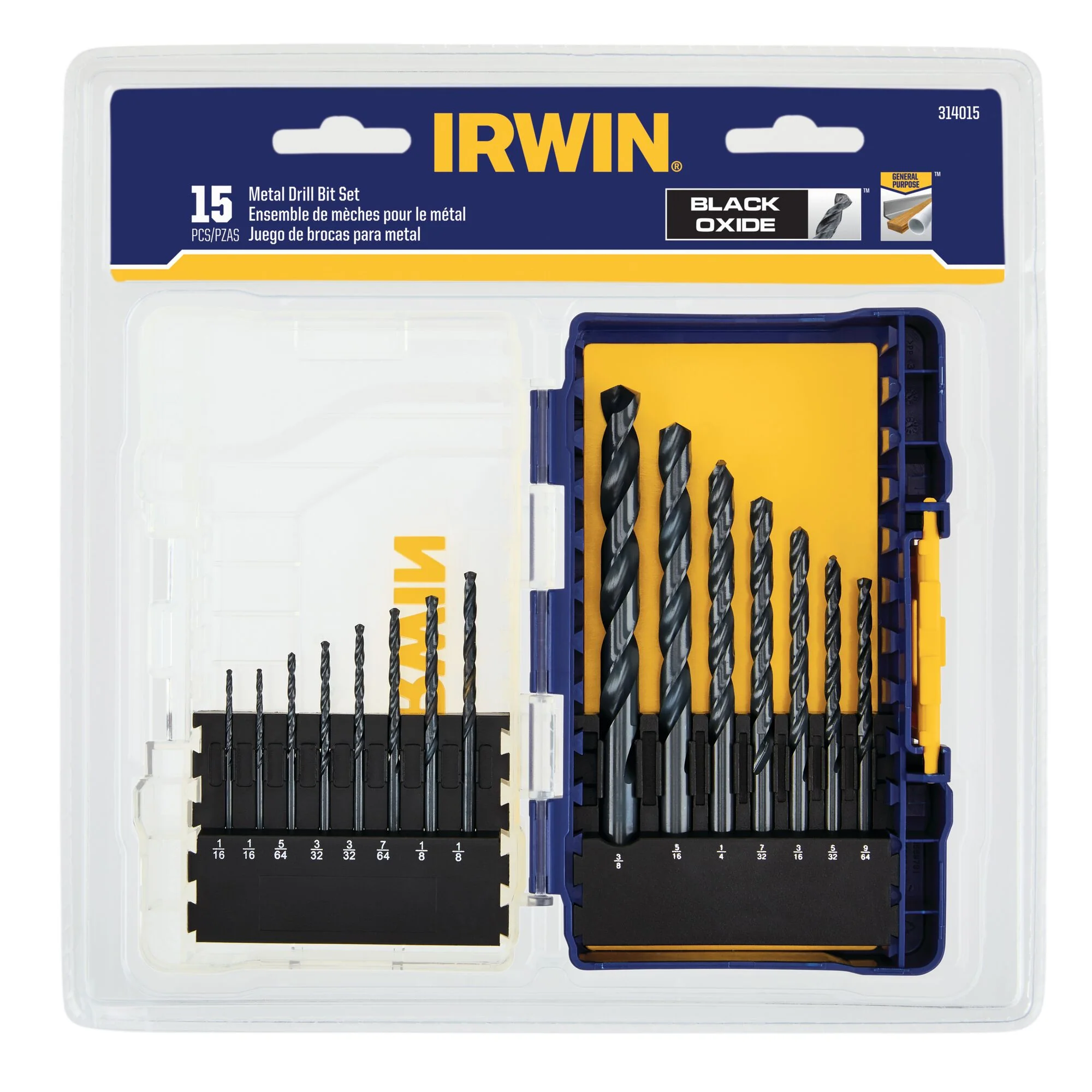Irwin 15 pc. Black Oxide Metal Index Drill Bit Set - Image 6